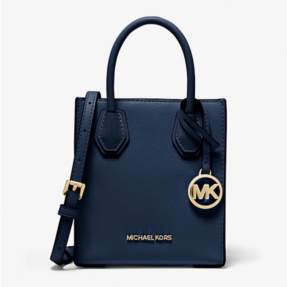 Michael Kors Women's Mercer Extra-Small Pebbled
Leather Crossbody